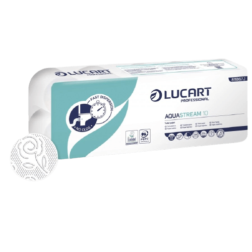 Lucart Aquastream 10 Papier toilette Biodégradable