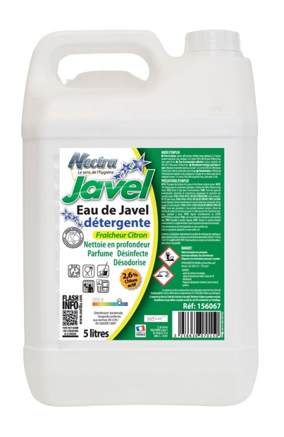 JAVEL Parfumée EUCALYPTUS 2.6% - Bidon de 5 L