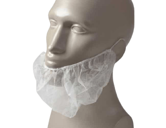 Couvre-barbe blanc double élastique - Boite de 100