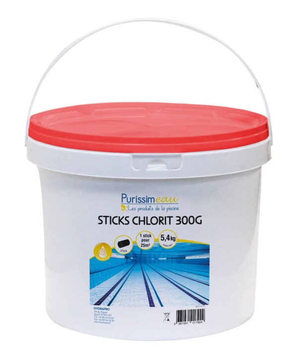 PISCINE - Chlorit Stick de 300 g - Seau de 5.4 kh