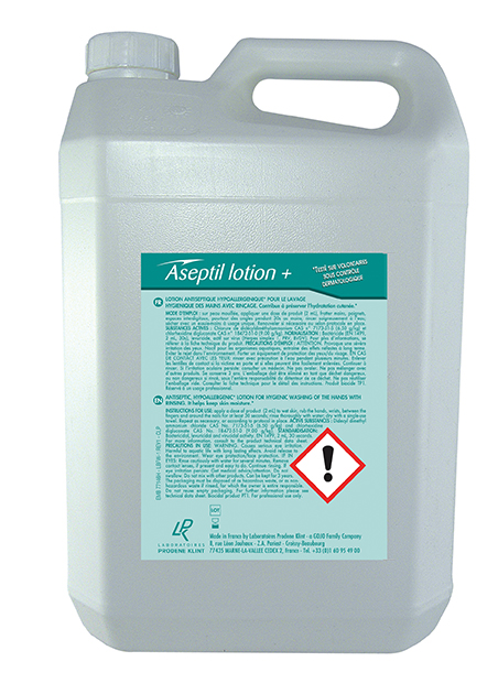 ASEPTIL LOTION+ Savon Antiseptique Hypoallergénique - 5 L