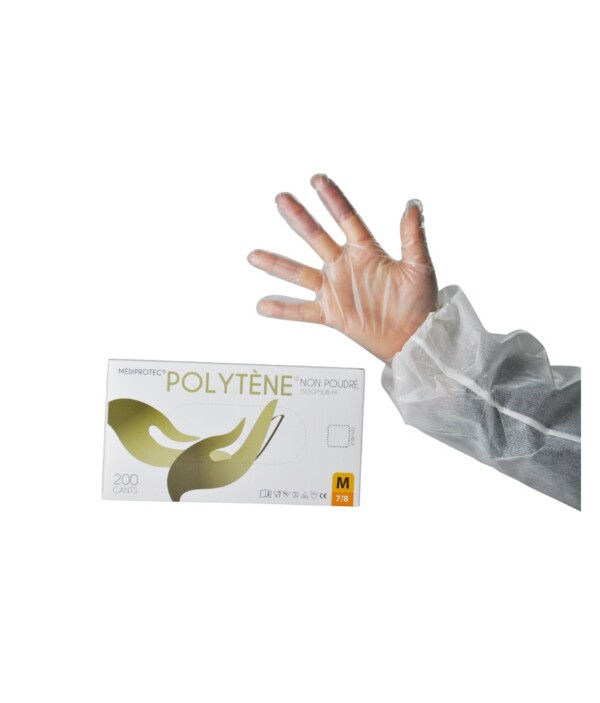 Gant Polytène Non Poudré - Boîte de 200 u